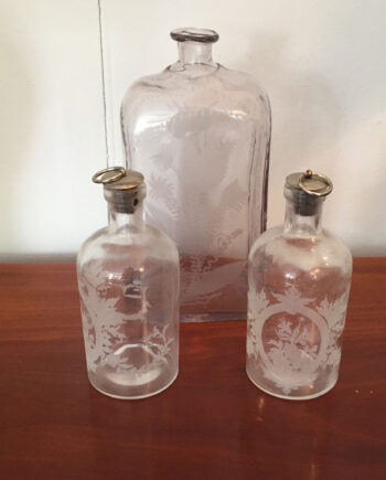 Three Etched Bottles