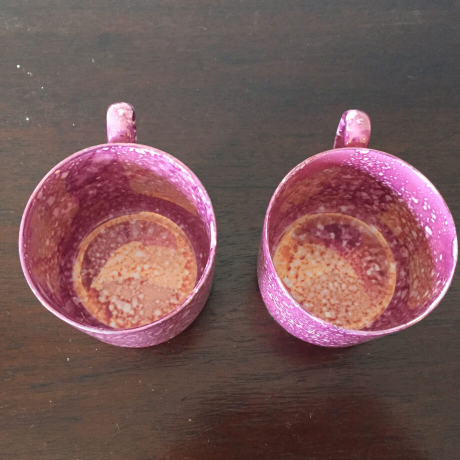 Matched Pair of Luster Mugs