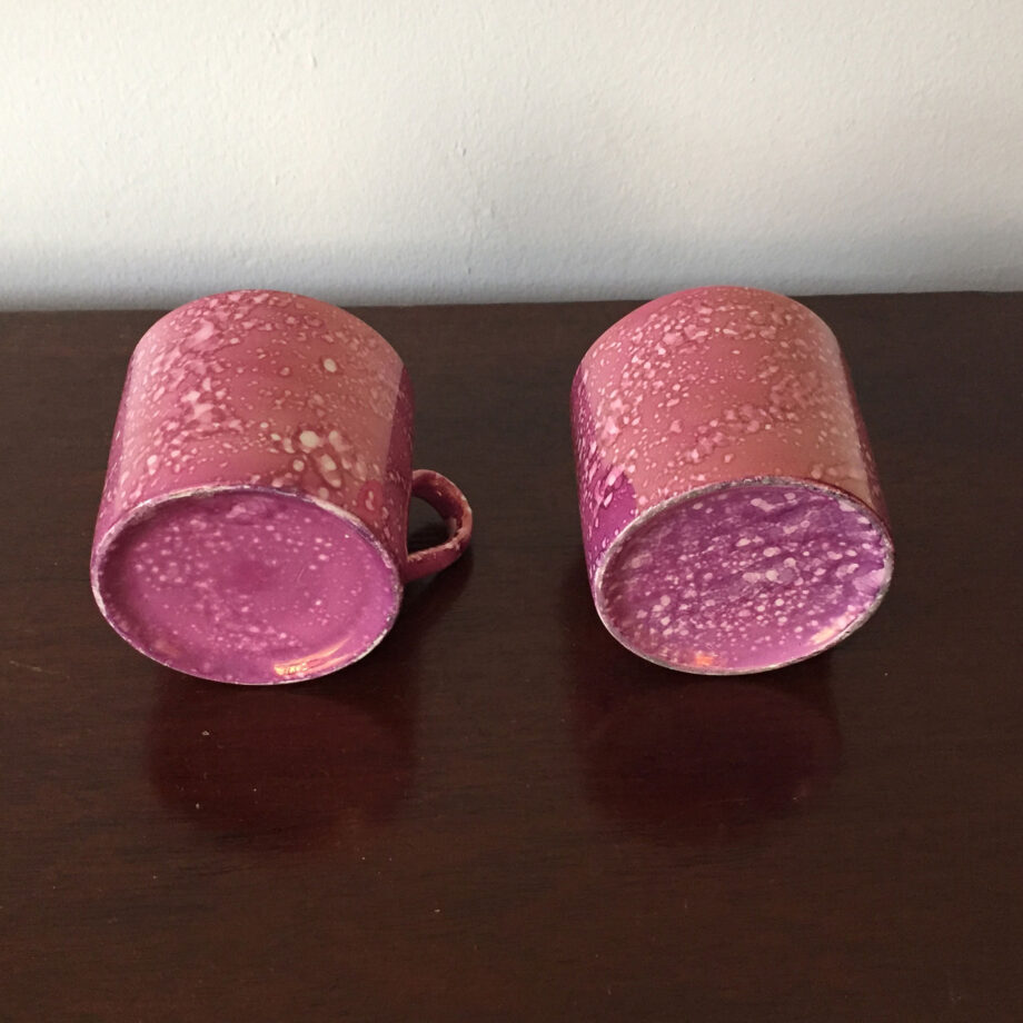 Matched Pair of Luster Mugs