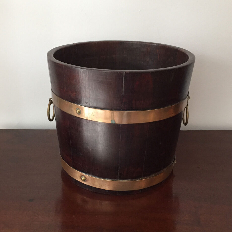 Wood Brass Bound Bucket