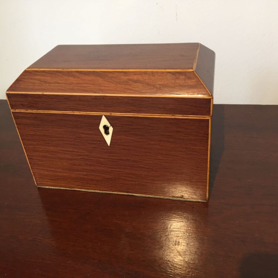 Lift Top Mahogany Tea Caddy