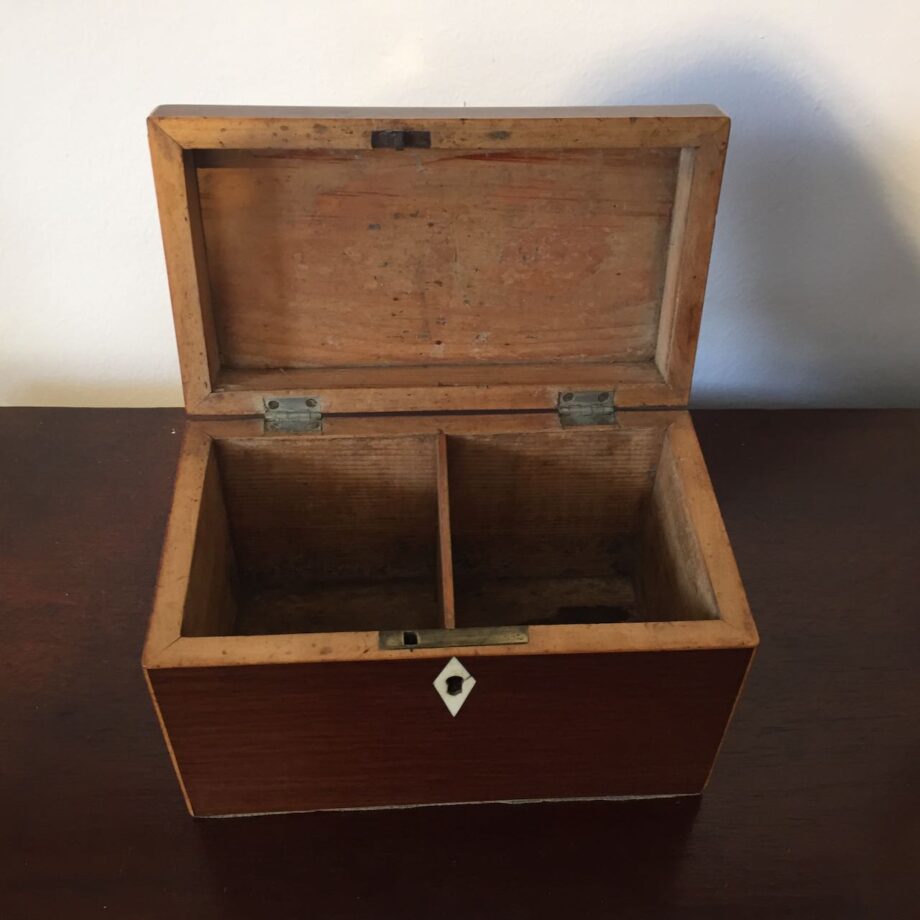 Lift Top Mahogany Tea Caddy