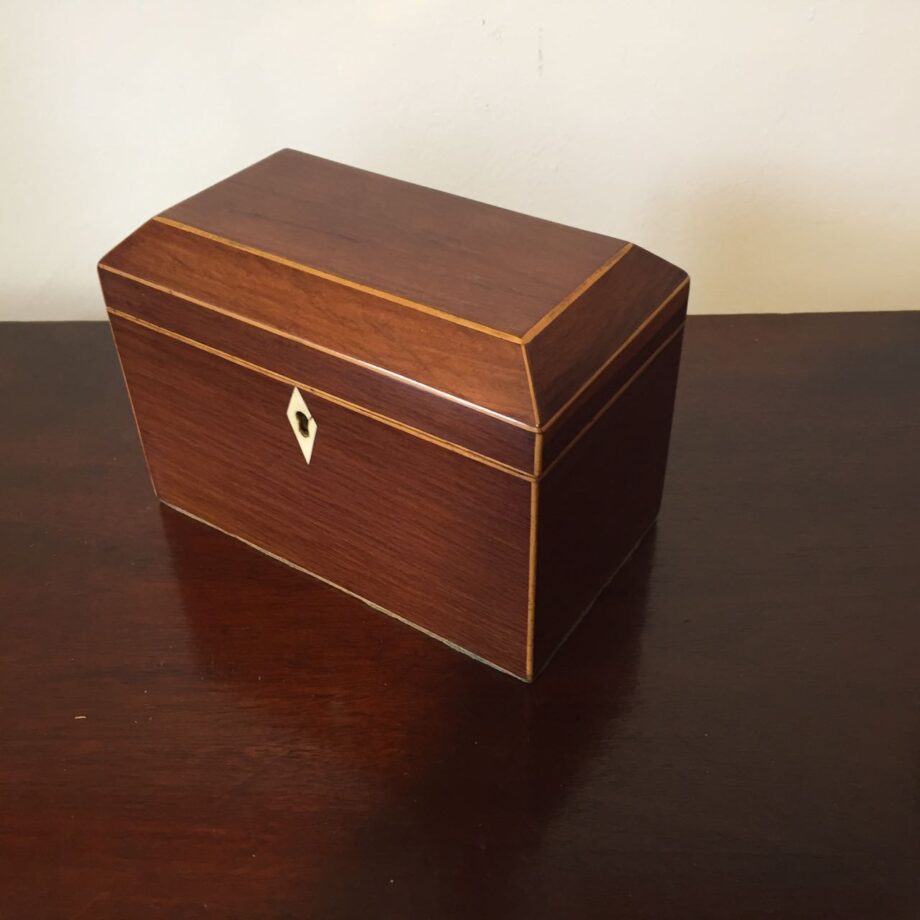 Lift Top Mahogany Tea Caddy