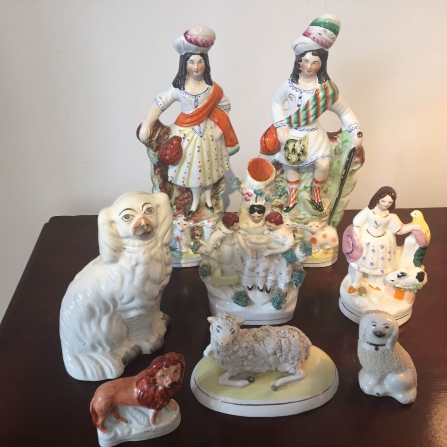 Grouping Of Staffordshire Figures