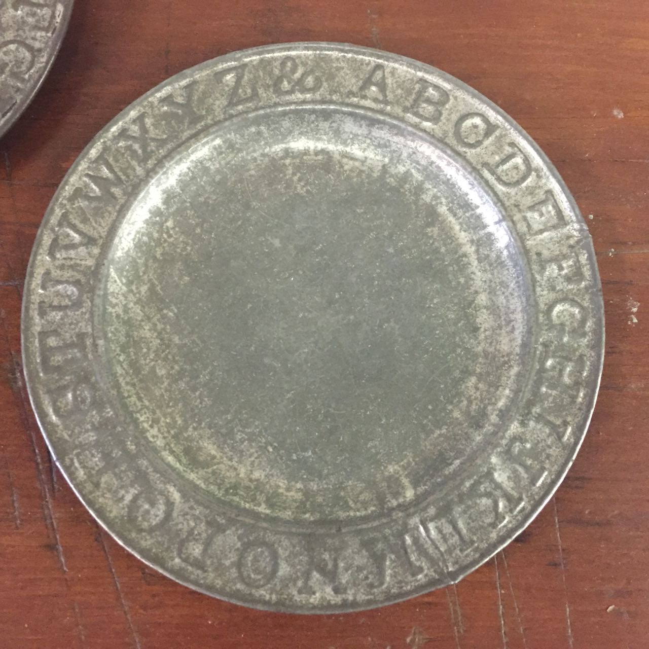 Two Tin Alphabet Plates – Boyd's Antiques