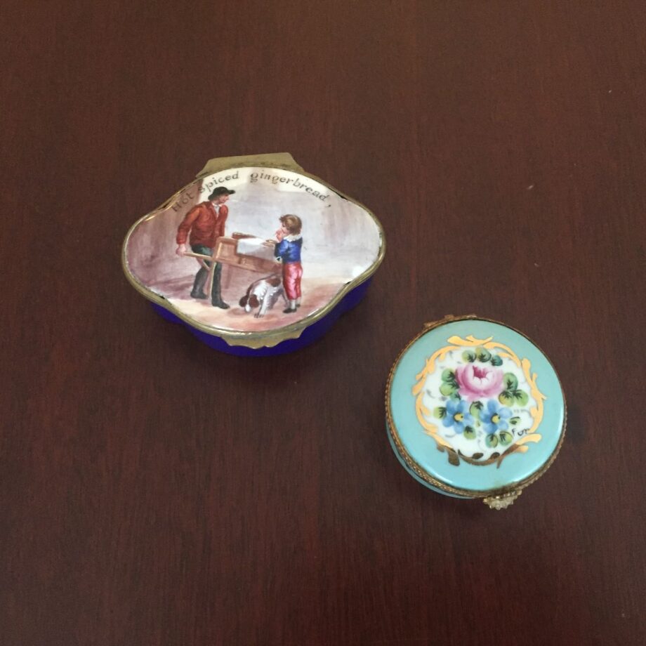 Two Porcelain Pill Boxes