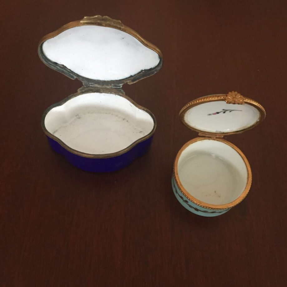 Two Porcelain Pill Boxes