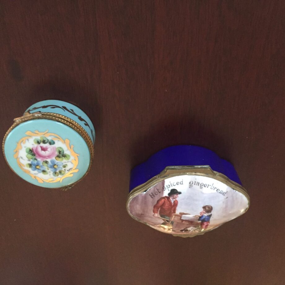 Two Porcelain Pill Boxes