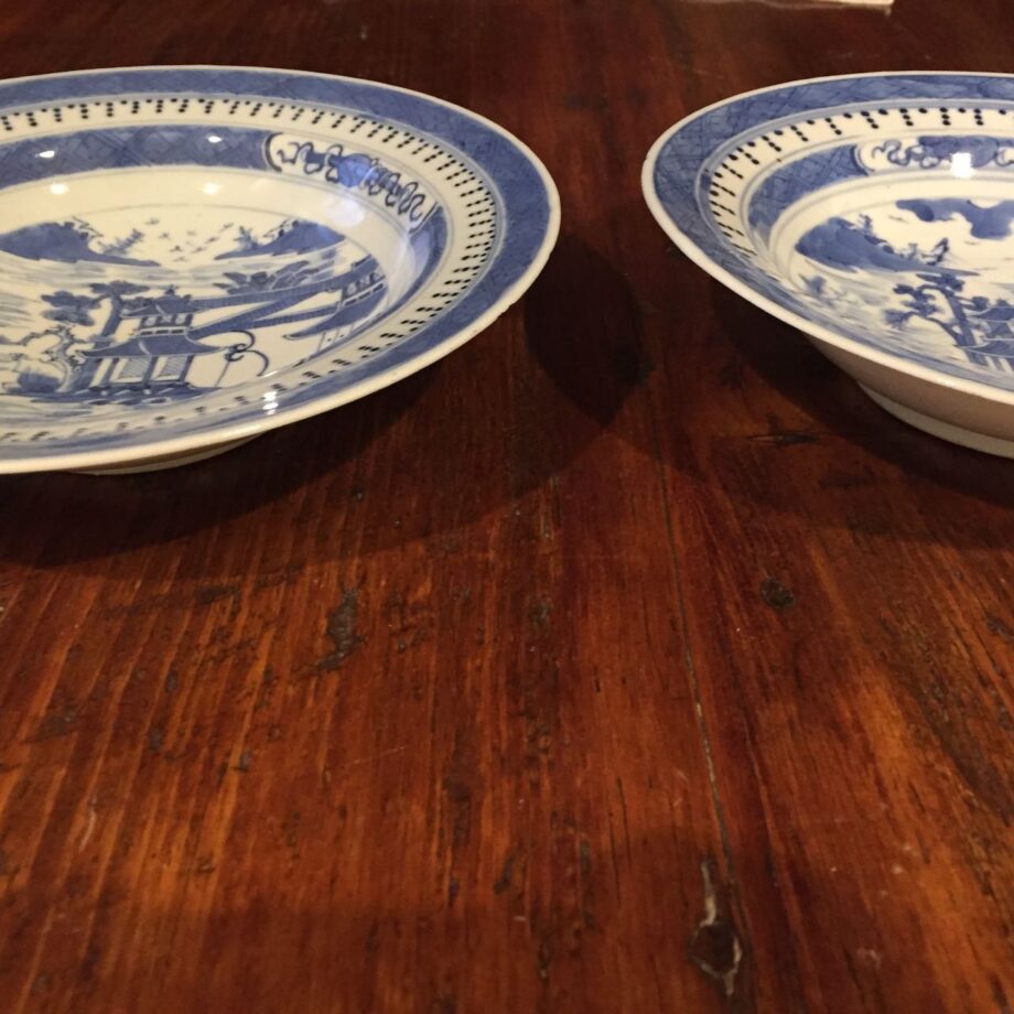 Matched Pair Of Canton Bowls