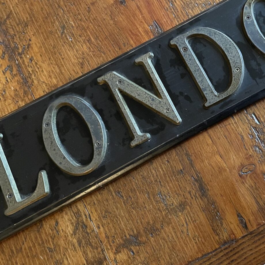 Brass "LONDON" Sign