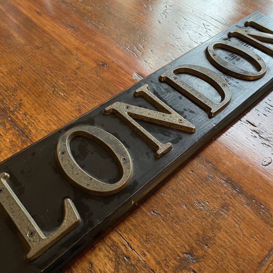 Brass "LONDON" Sign