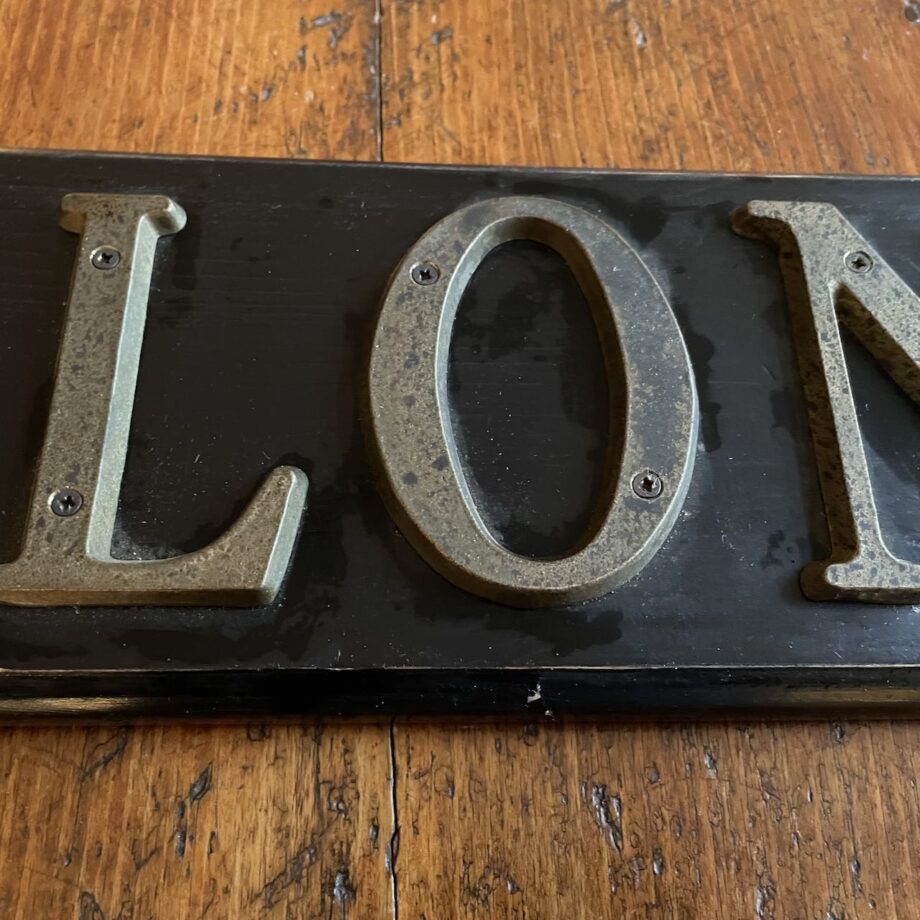 Brass "LONDON" Sign