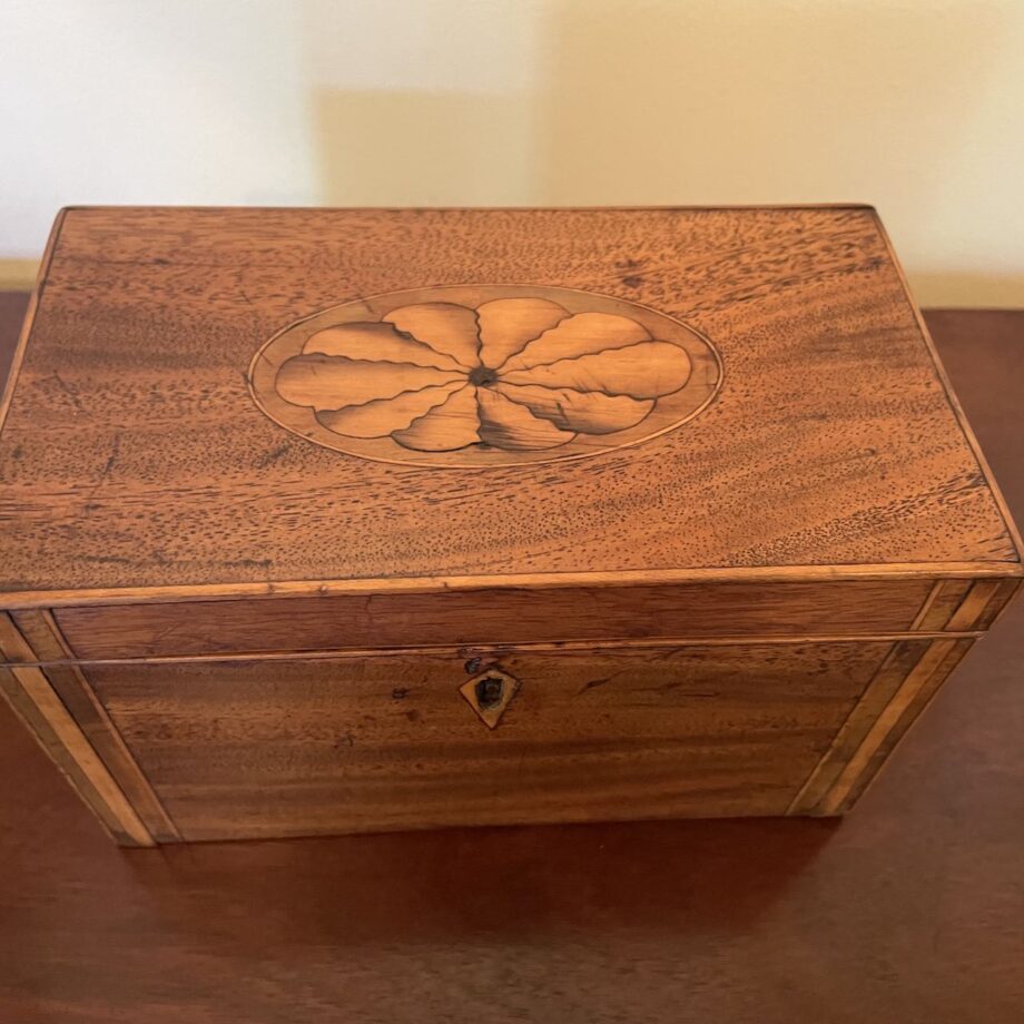 English Inlaid Tea Caddy