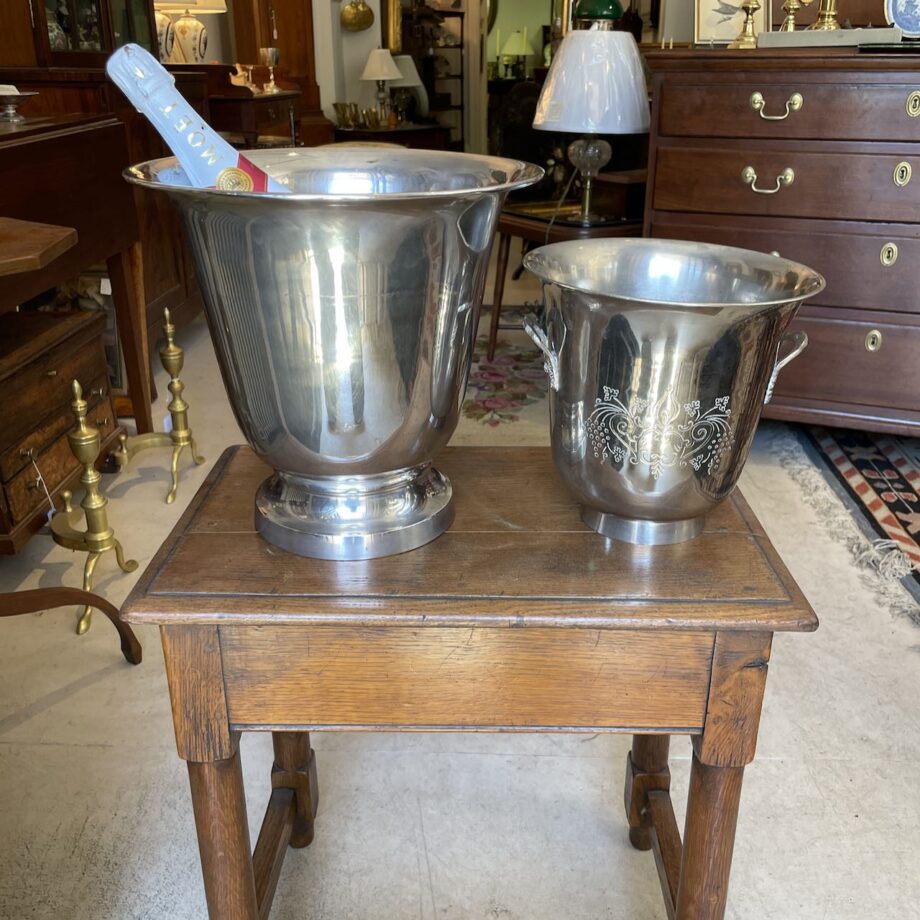 Two Silverplate Champagne Coolers