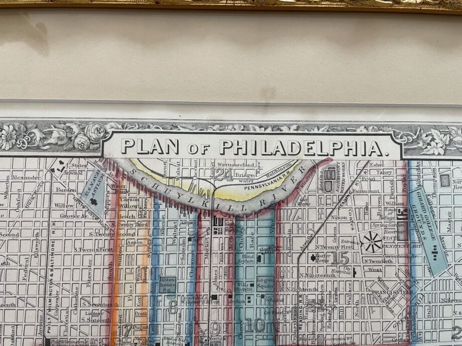 Hand Colored Map Of Philadelphia