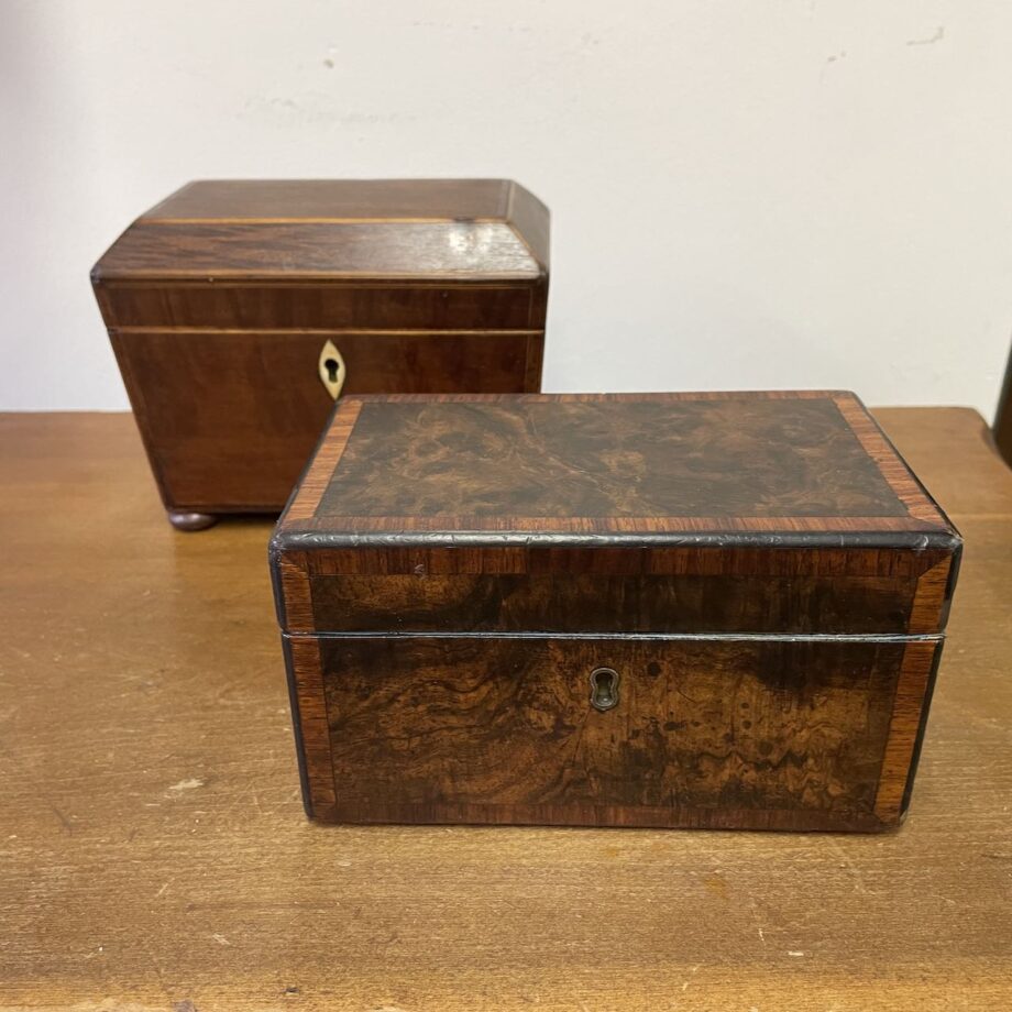 Two English Inlaid Boxes