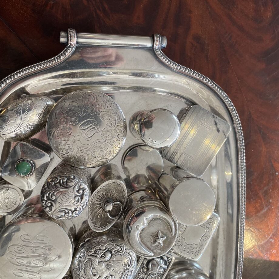 Collection Of Sterling Silver Pill Boxes