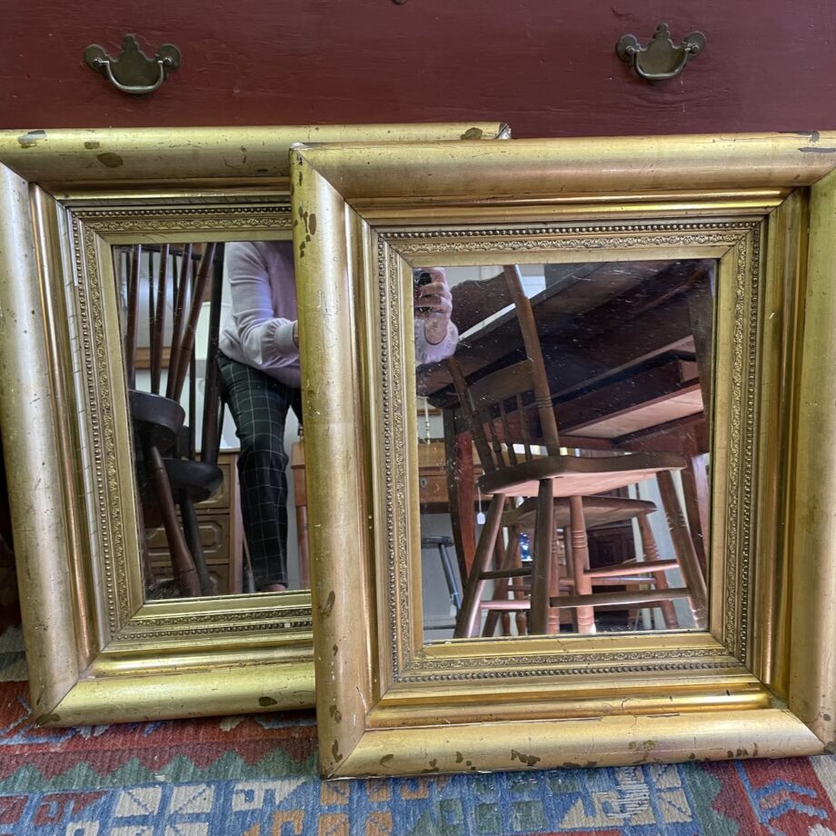 Matched Pair Of Gold Gilt Mirrors