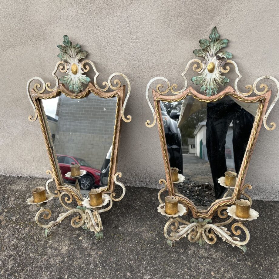 Pair Of Iron Sconces