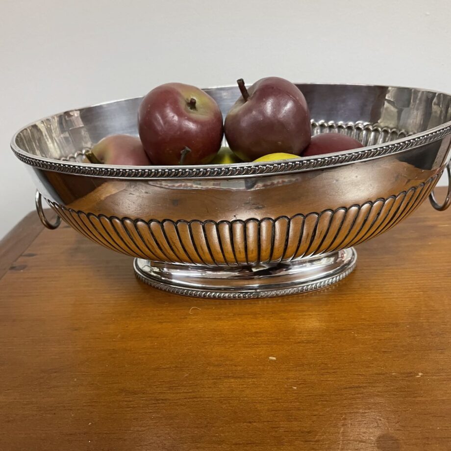 Oval English Sheffield Silver Bowl