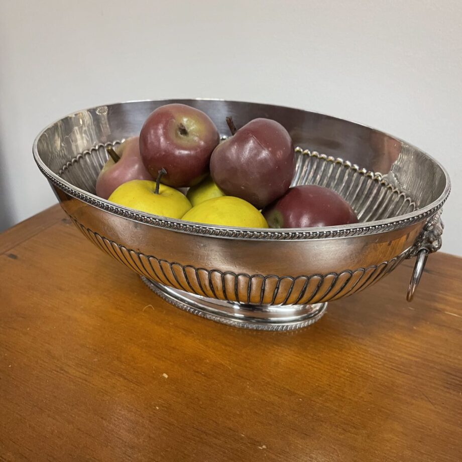 Oval English Sheffield Silver Bowl