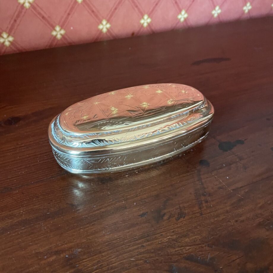 Oval Dutch Brass Tobacco Box