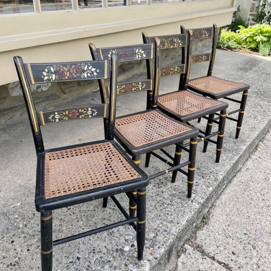 Matched Set Of Four Country Chairs