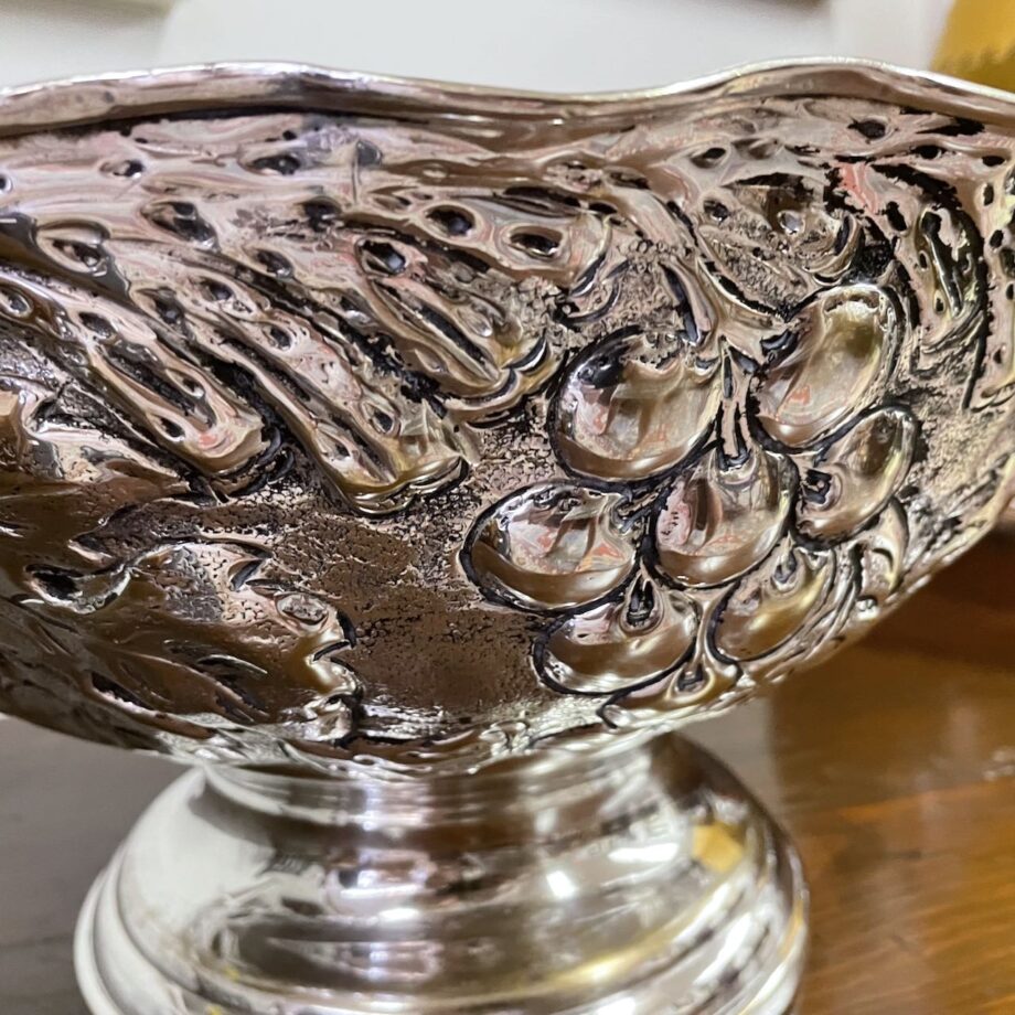 Huge Silver Detailed Punch Bowl