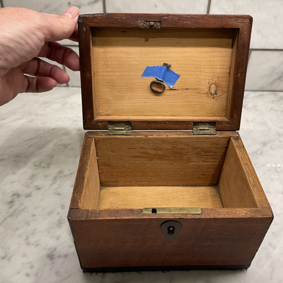 Small Mahogany Valuable Box