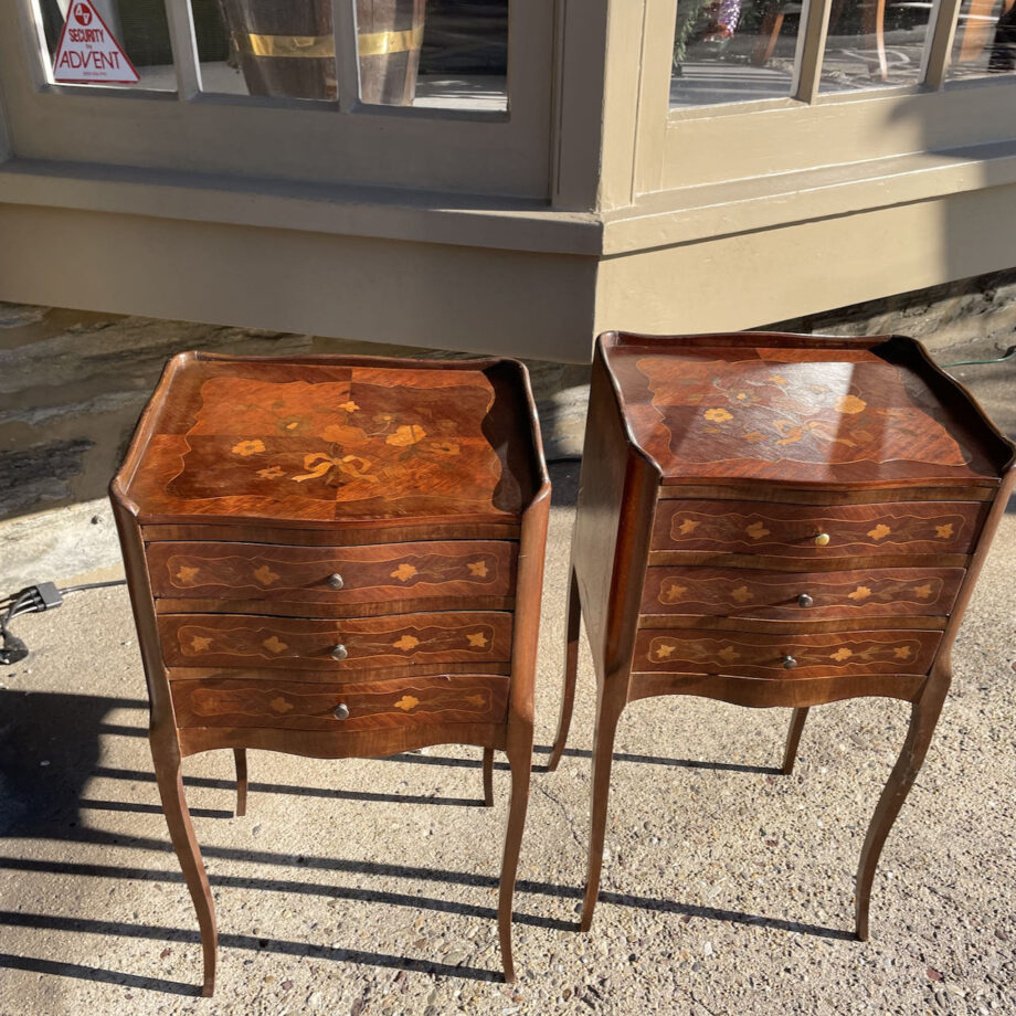 Matched Pair Of French End Tables