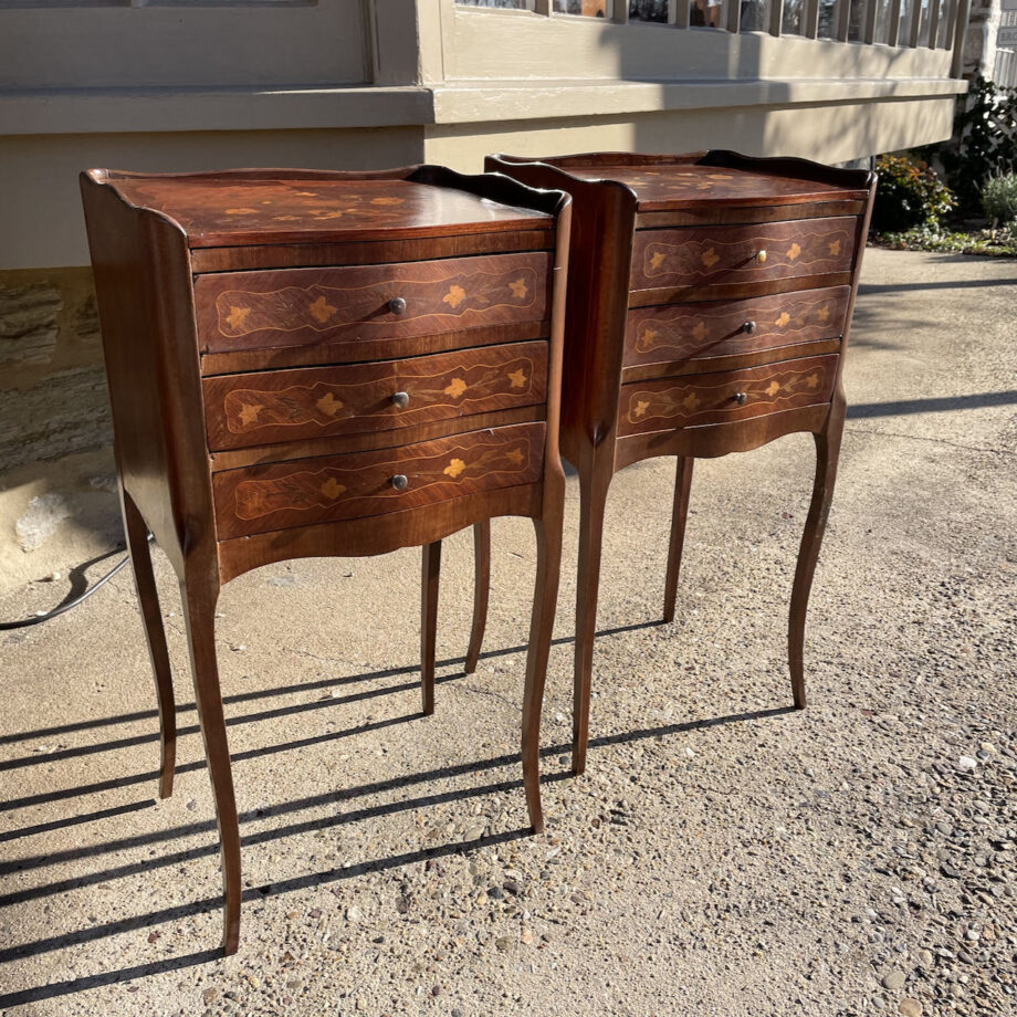 Matched Pair Of French End Tables