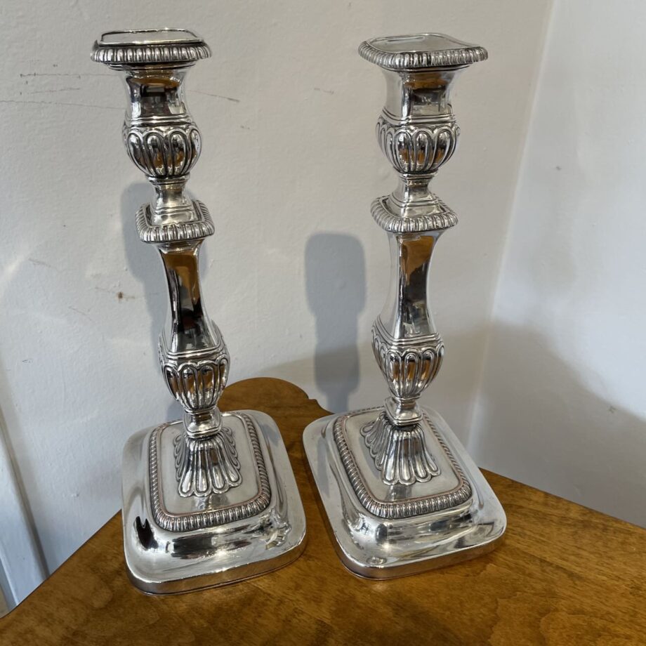 18th Century Sheffield Silver Candlesticks