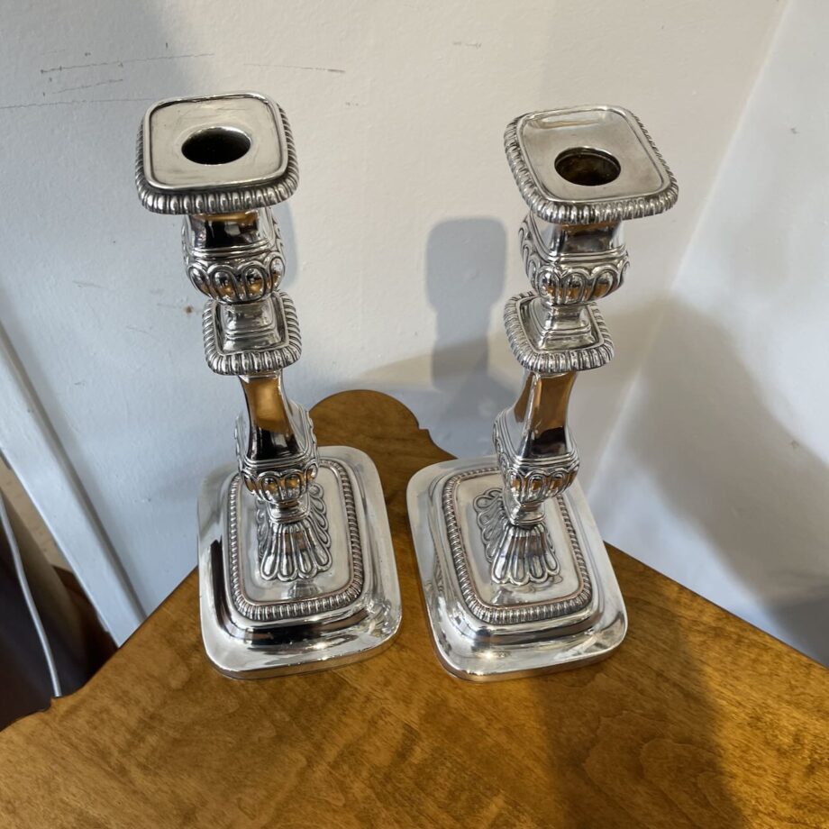 18th Century Sheffield Silver Candlesticks