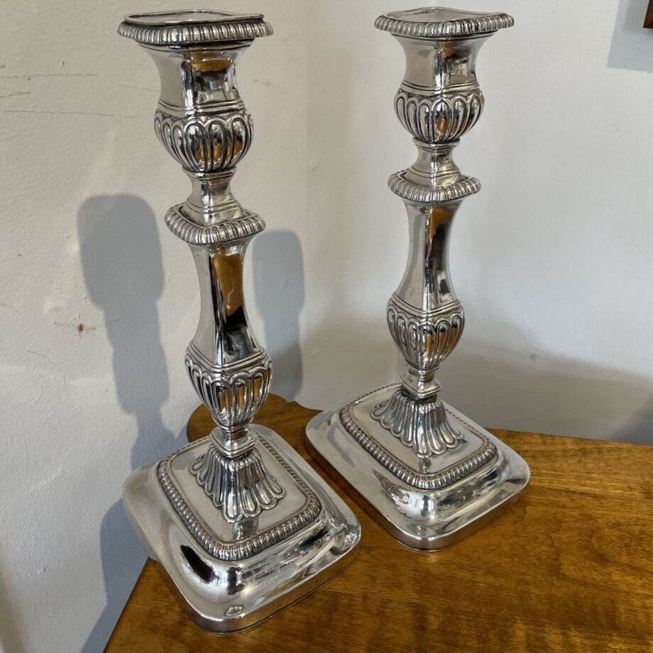 18th Century Sheffield Silver Candlesticks