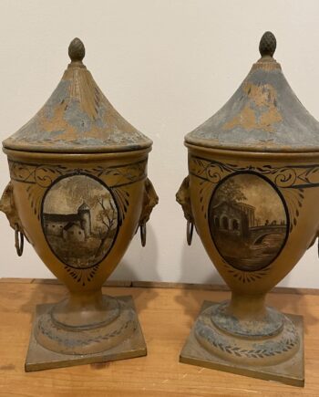 Painted Chestnut Urns