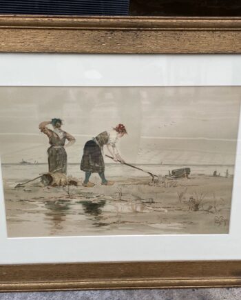 Signed  "Gruppe" Watercolor