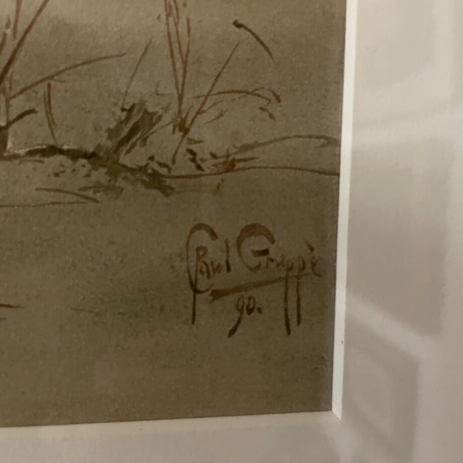 Signed  "Gruppe" Watercolor