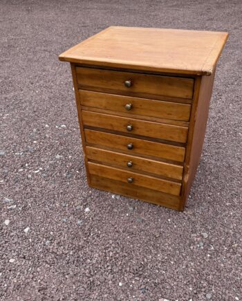 Six Drawer Pine End Table Chest