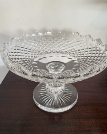 Large Signed Waterford Bowl On Pedestal