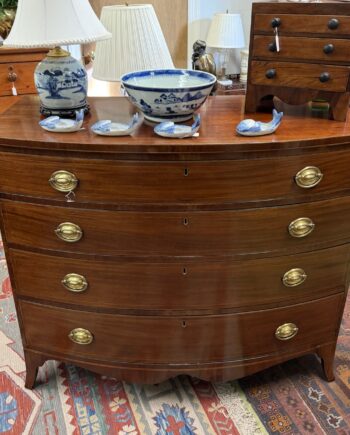 Hepplewhite Bowfront Chest Of Drawers