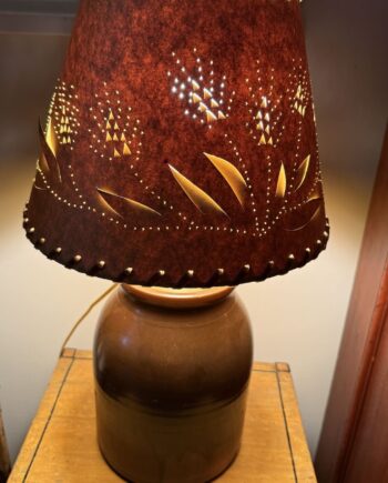 Stoneware Lamp With Pierced Shade