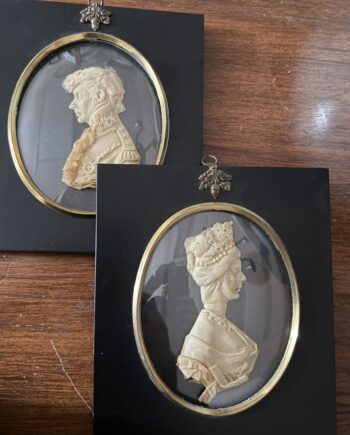 Pair Of Wax Silhouettes