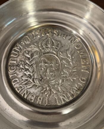 Silverplate Bowl With Horse Handle