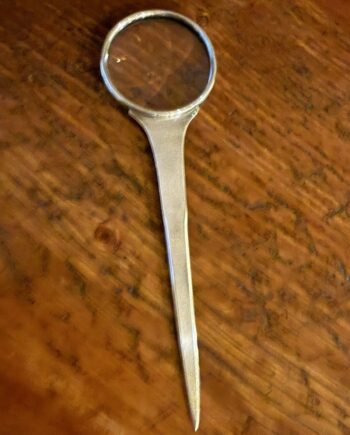 Sterling Silver Magnifying Glass And Letter Opener