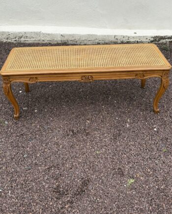 French Cane Seat Bench