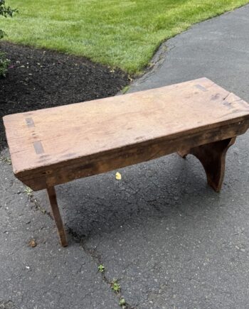Small Walnut Mortised Bench