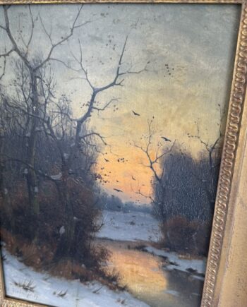 German Oil On Panel