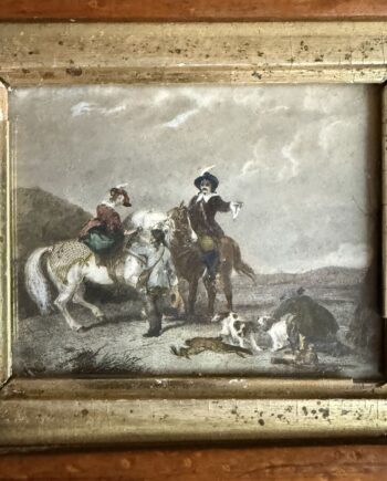 Small Hand Colored Engraving