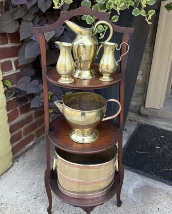 Muffin Stand With Brass Items