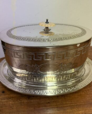 English Silver Biscuit Box